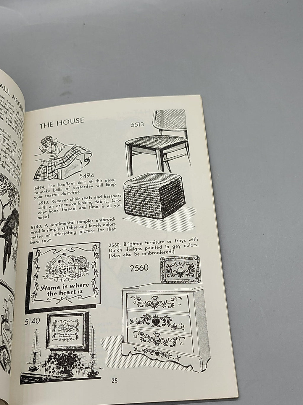 Vintage 1955 Needlework Album Buffalo Evening News PB Sewing Crochet Patterns