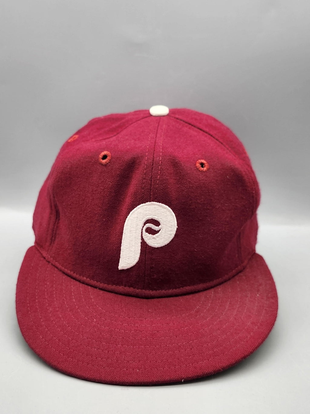 Vintage Philadelphia Phillies Hat Cap Fitted Mens 7 1/4 Red MLB Baseball New Era