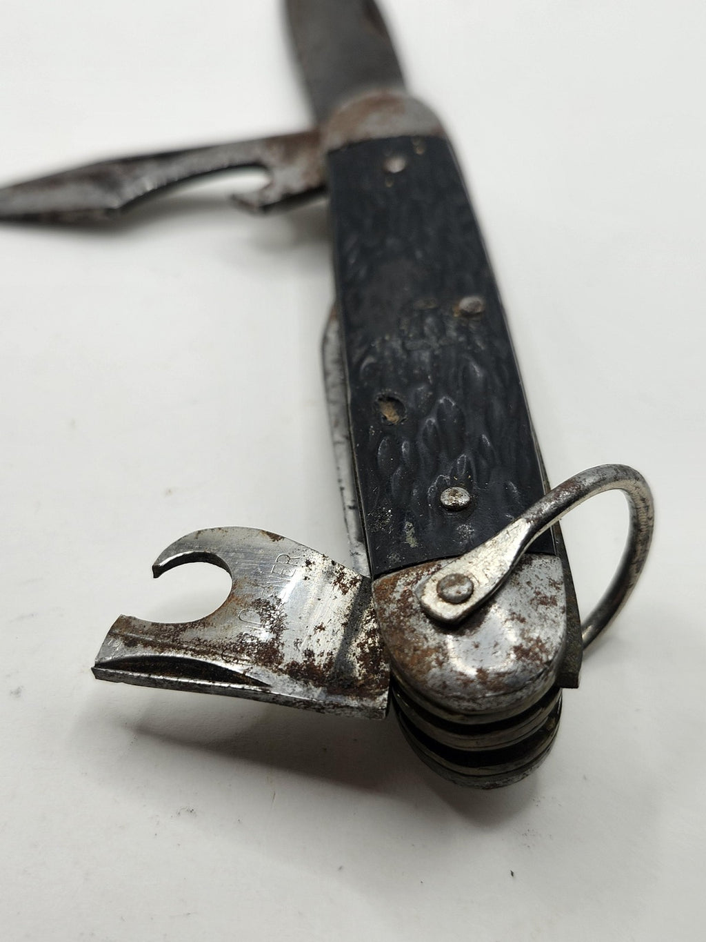 Vintage Imperial Pocketknife 3 Blade Spear Point Black Plastic Slipjoint EDC