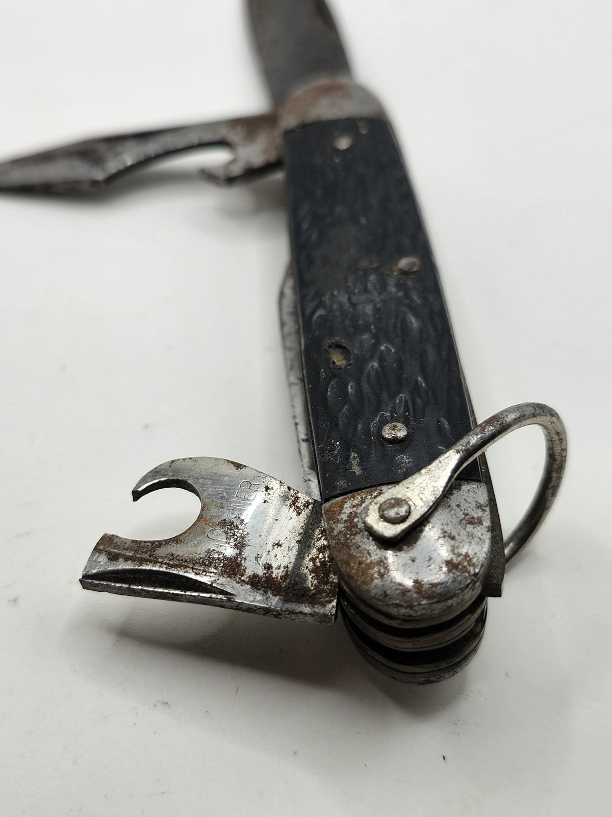 Vintage Imperial Pocketknife 3 Blade Spear Point Black Plastic Slipjoint EDC