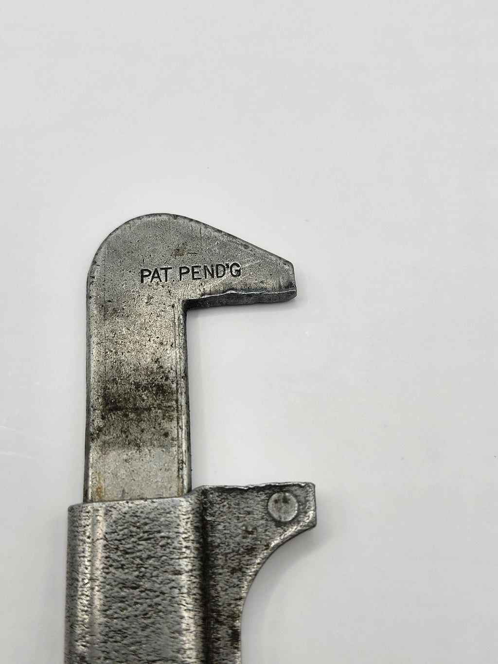Vintage Metal Steel Scraper Tool Silver Retractable Blade Pat Pendg Handheld