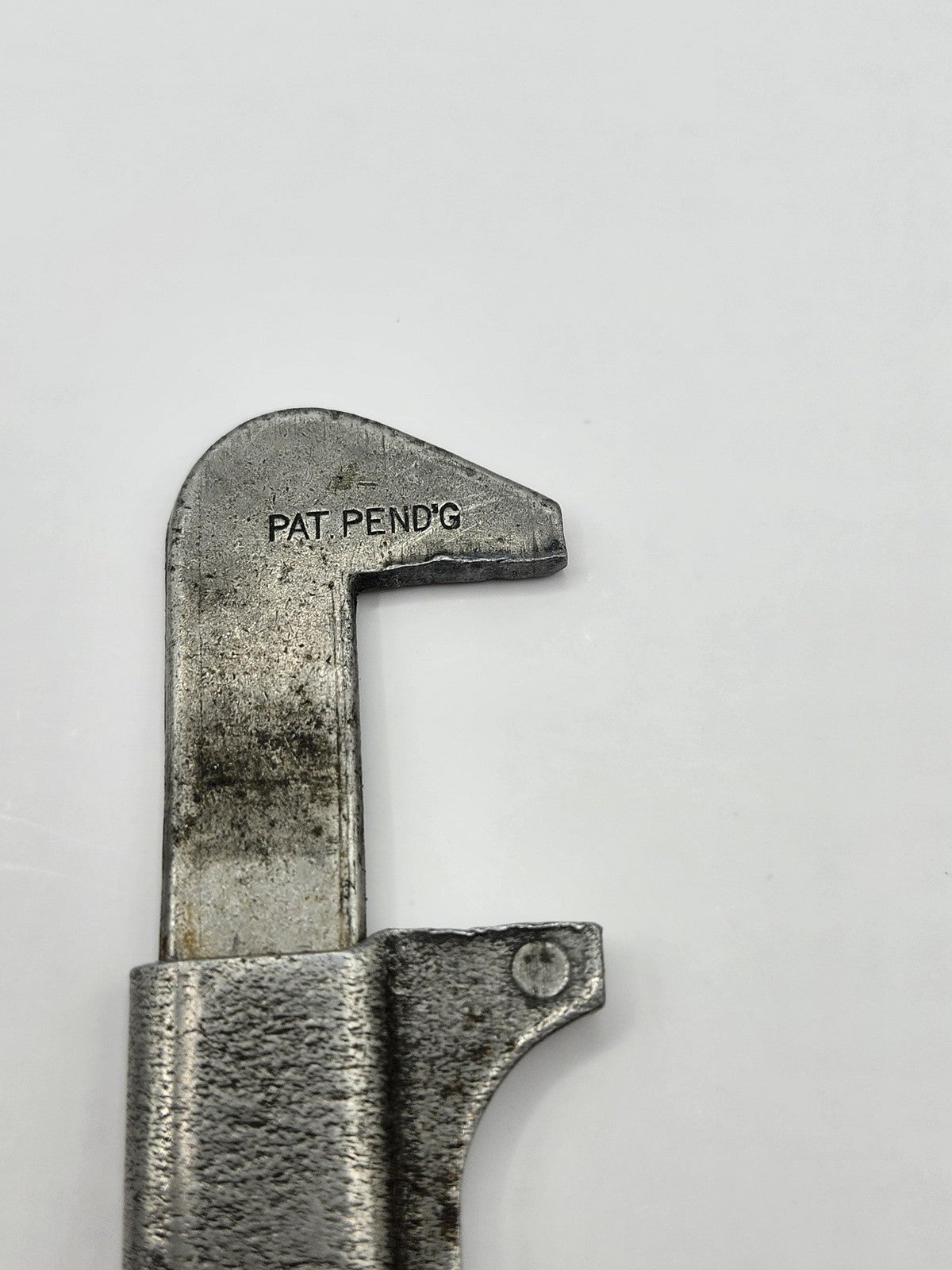 Vintage Metal Steel Scraper Tool Silver Retractable Blade Pat Pendg Handheld