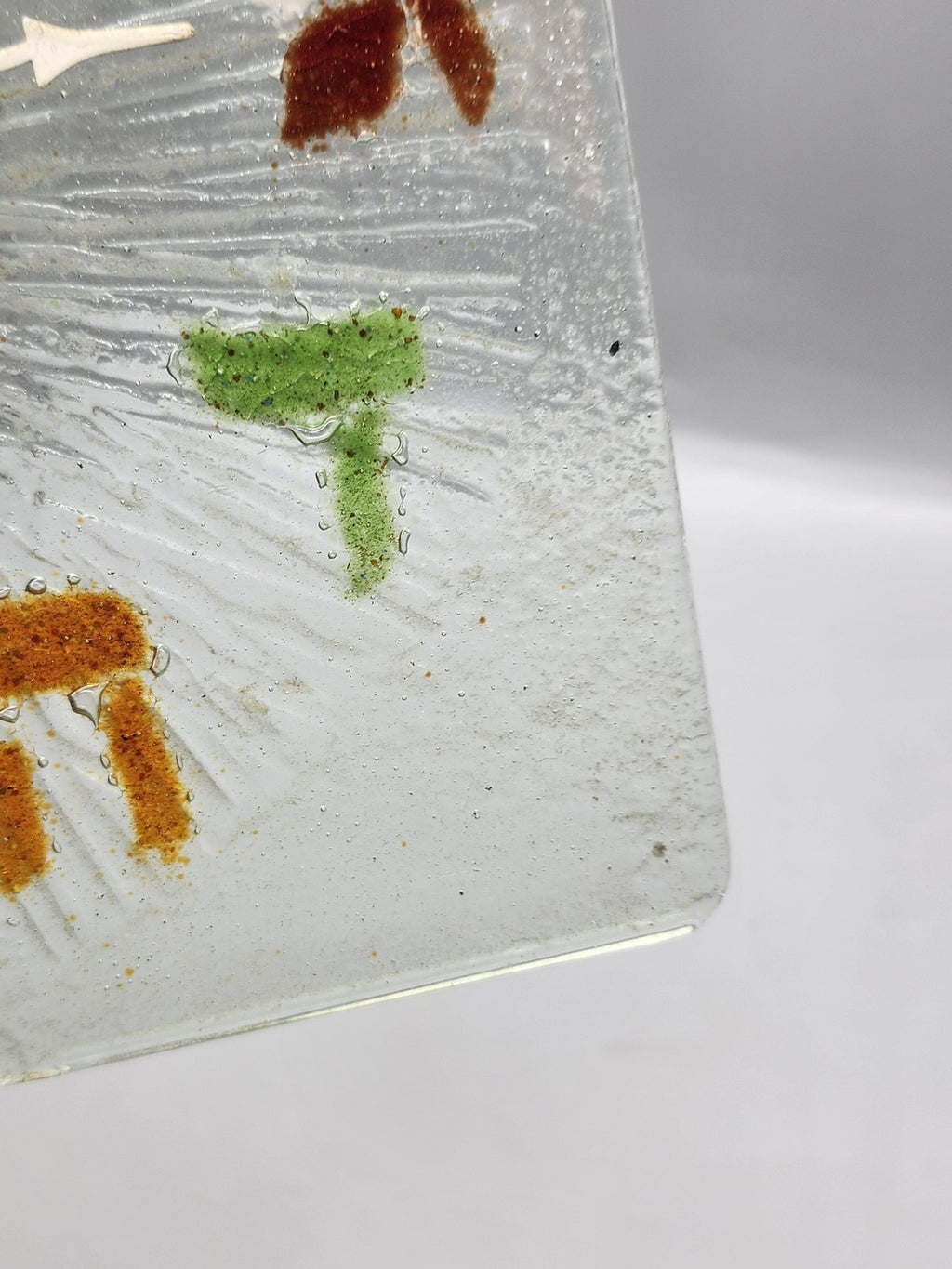 Fused Glass Hebrew Wall Clock Square Multicolor Judaica Quartz Religious Decor