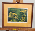 Signed Limited Edition Wood Lilies Print 4/100 Framed Botanical Art 20x17