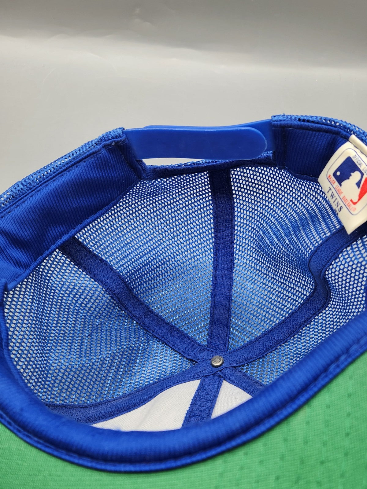 Vintage New York Mets Mesh Trucker Snapback Hat MLB Official License Blue Orange