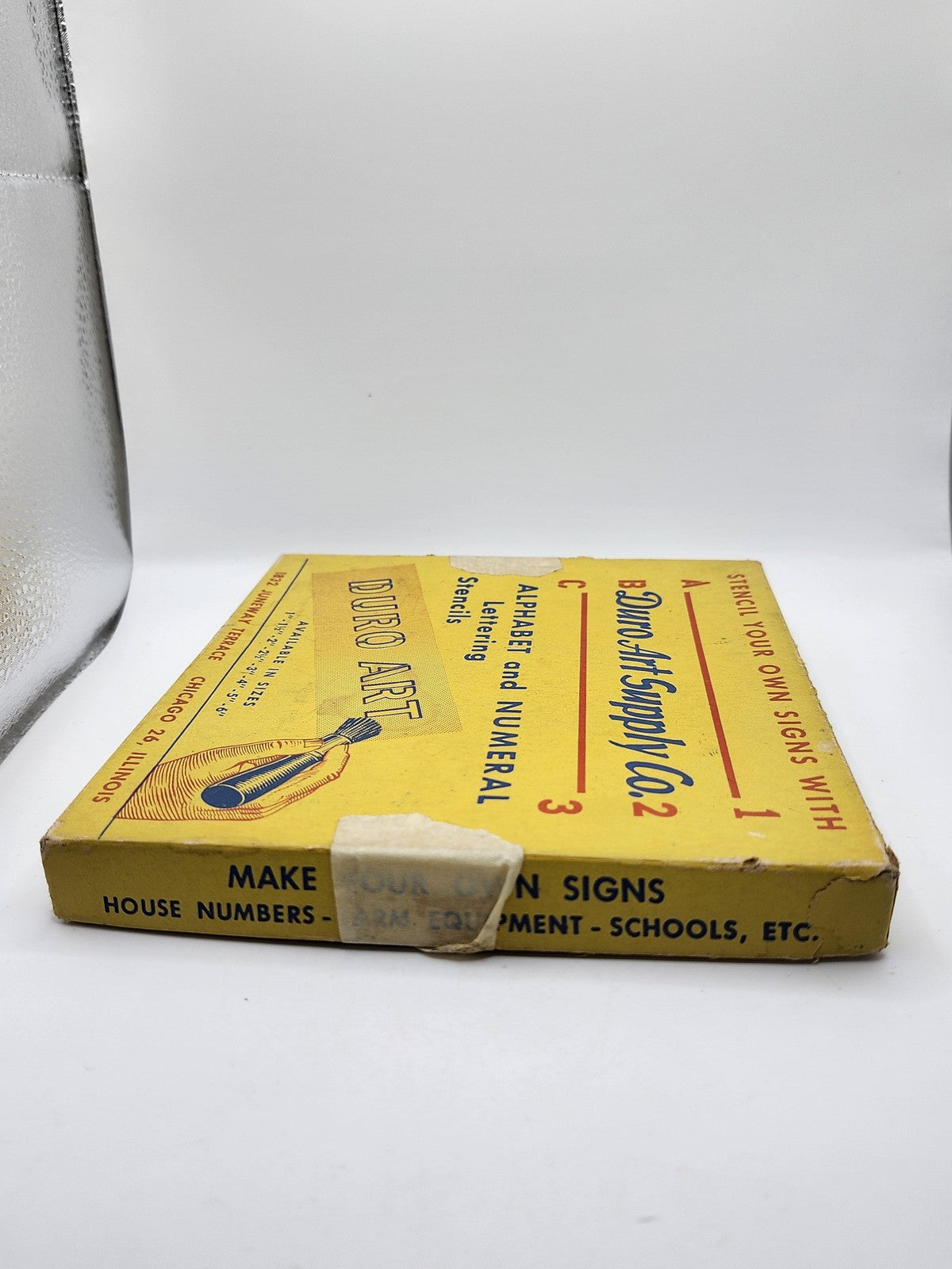 Vintage Duro Art Supply Alphabet Numeral Lettering Stencils Set 2 Inch Sign