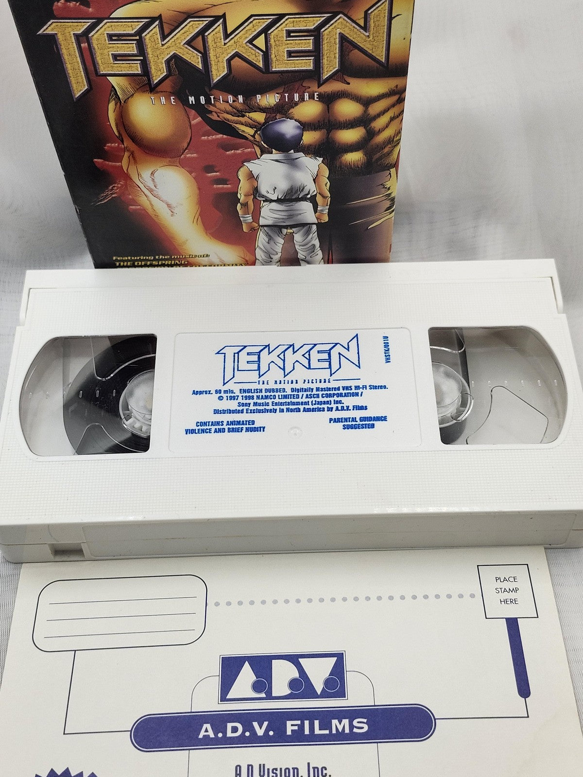 Vintage Tekken The Motion Picture VHS Tape ADV Films Anime Martial Arts Japan