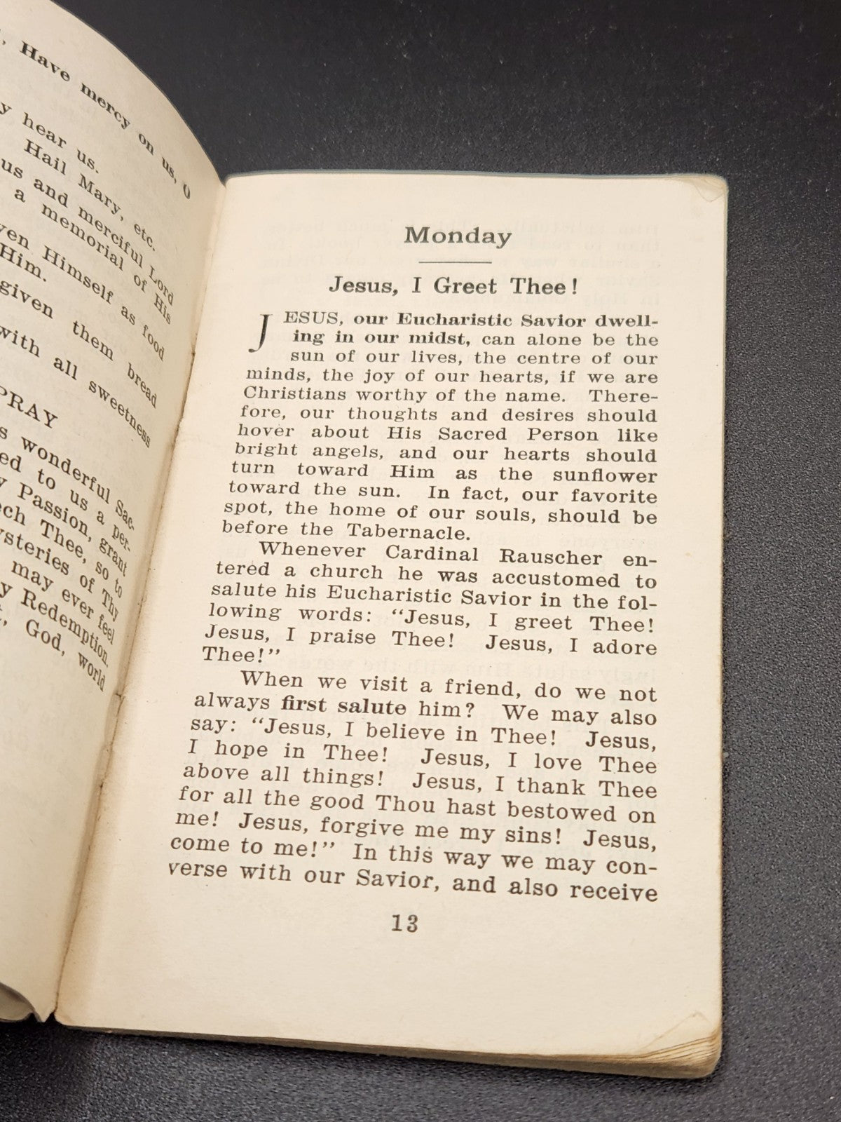 1930 My Daily Visit Catholic Prayer Book Pocket Devotional Benedictine Convent