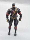 Black Ninja Soldier Action Figure Plastic Toy Loose Red Gold Armor Belt