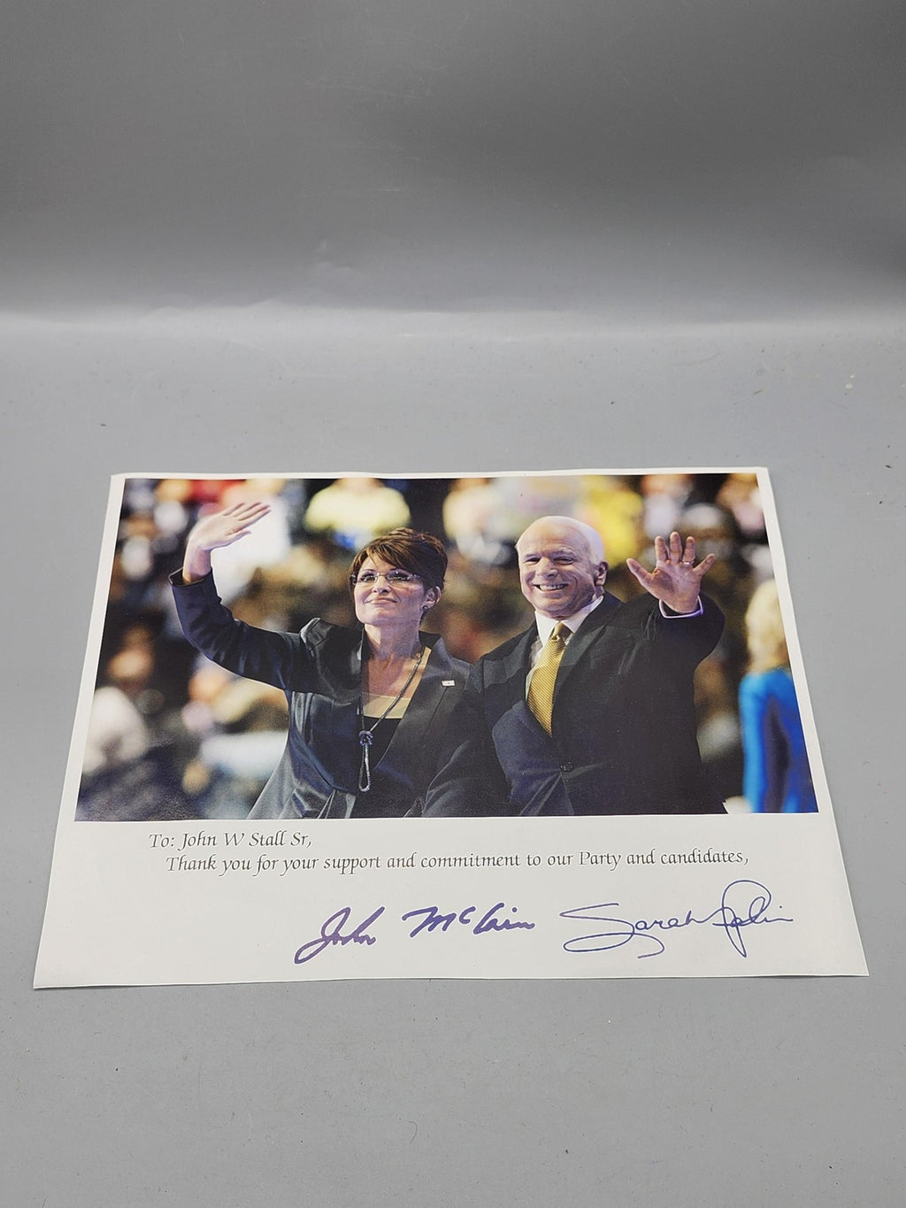 Prestige Collections Political Campaign Photograph Thank You Card Republican