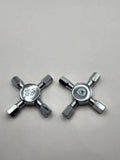 4 Way Utility Service Key Lot Of 2 Chrome Multi Tool Water Gas Electric Cabinet
