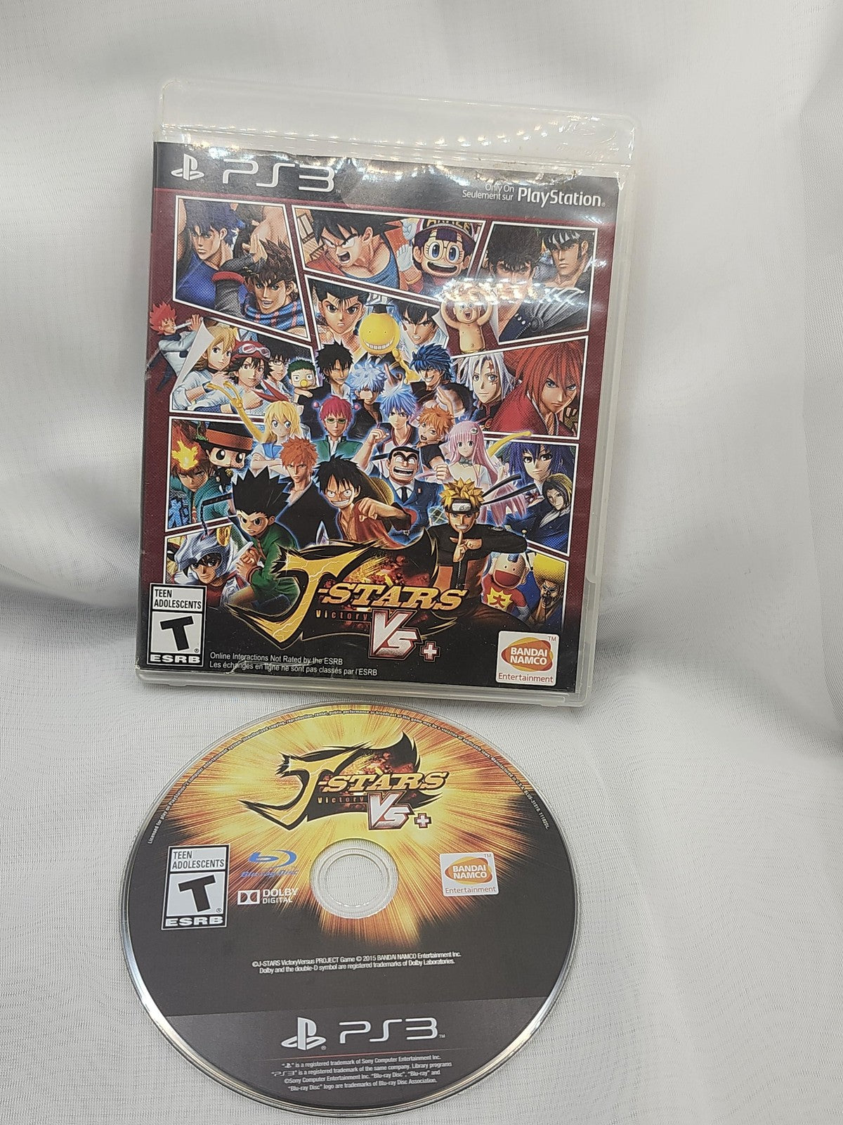 J-Stars Victory Vs+ PlayStation 3 PS3 Game Disc Bandai NTSC-U/C 2015 Fighting