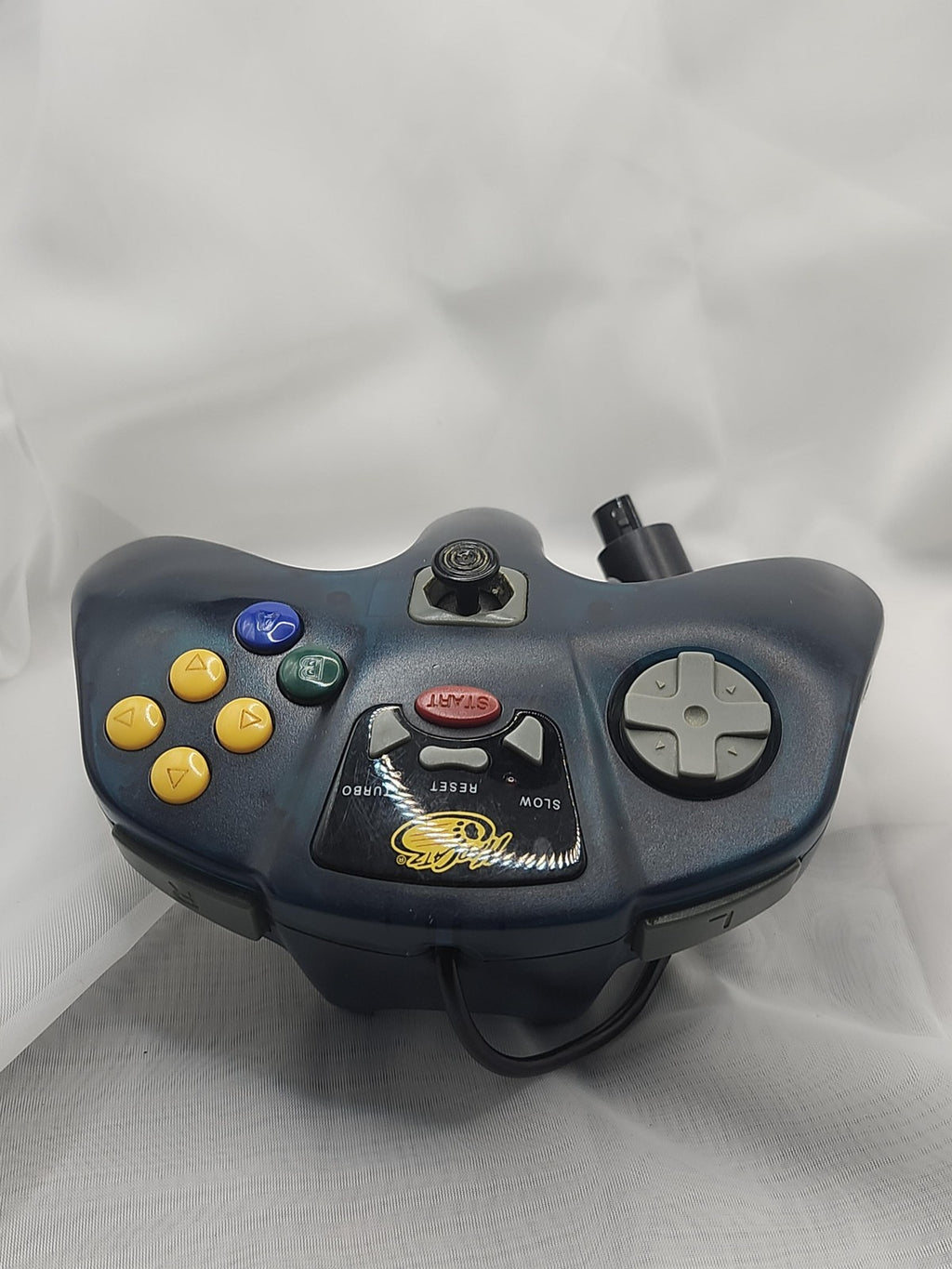 Mad Catz Blue Wired Controller Gamepad For Nintendo 64 N64 Turbo Slow Buttons