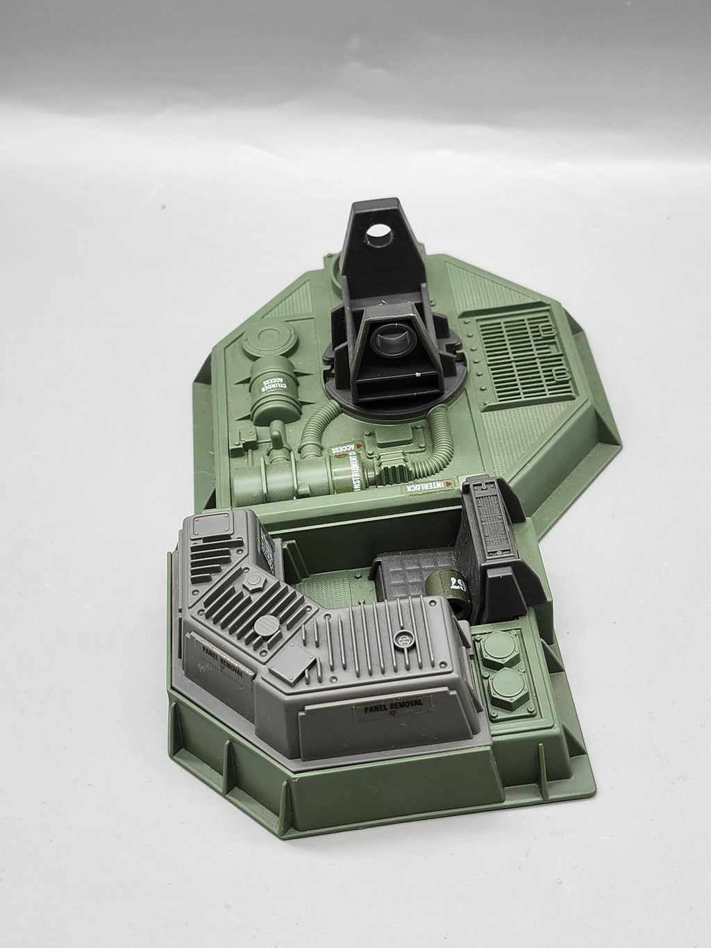 Vintage 1986 G.I. Joe Base Platform Playset Part Hasbro Green Plastic Toy Loose