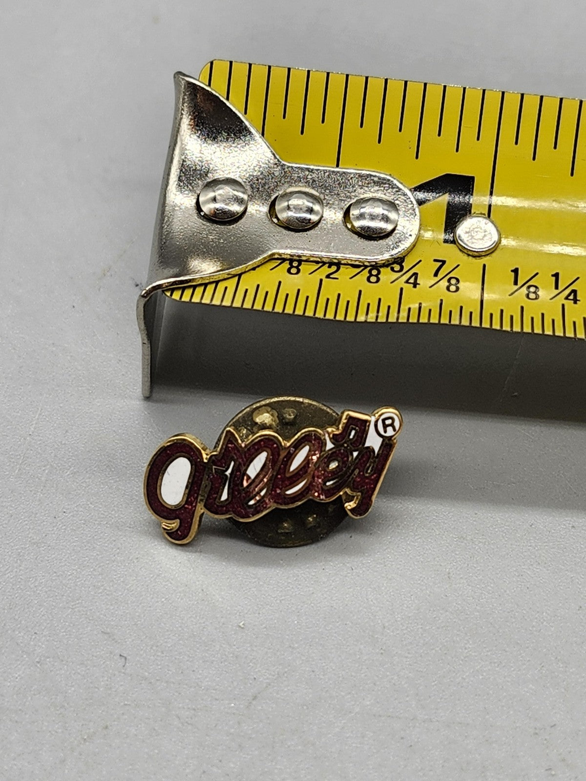Vintage Gilley's Logo Lapel Pin Small Red Gold Tone Enamel Country Bar Decor