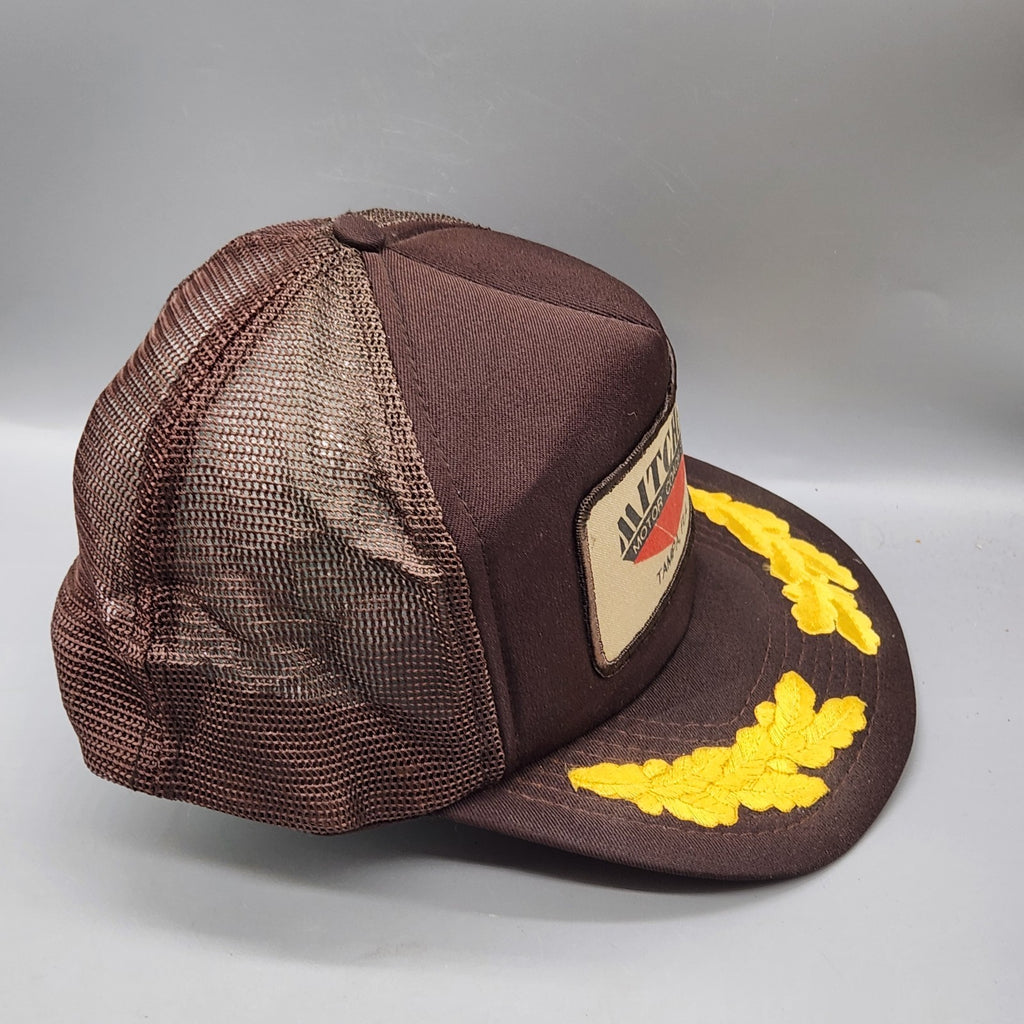 Vintage By George Trucker Hat Mitchell Motor Coach Tampa FL Rope Snapback...