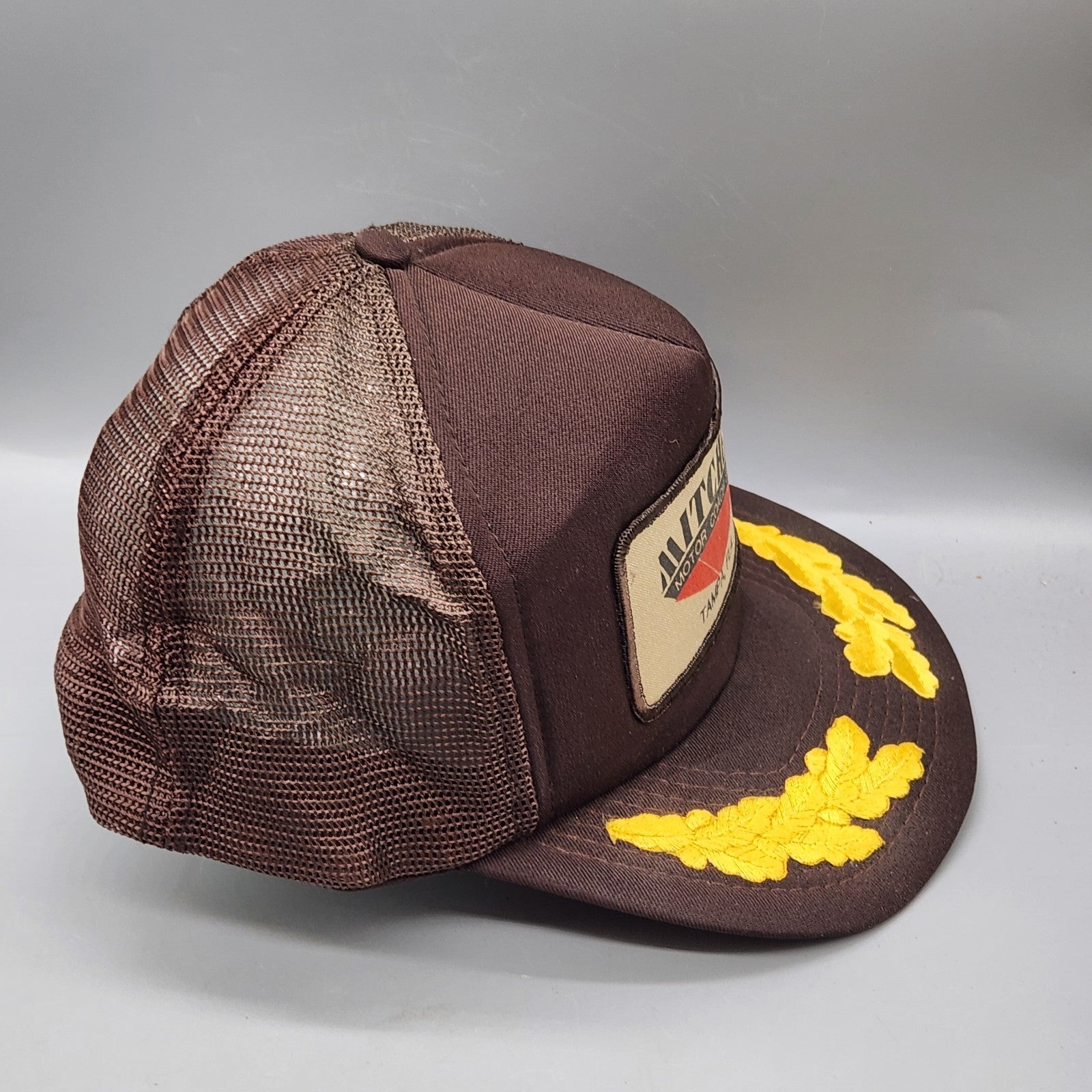 Vintage By George Trucker Hat Mitchell Motor Coach Tampa FL Rope Snapback...