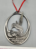 Michael Ricker 2000 Hummingbird Pewter Ornament Rocky Mountain National Park COA