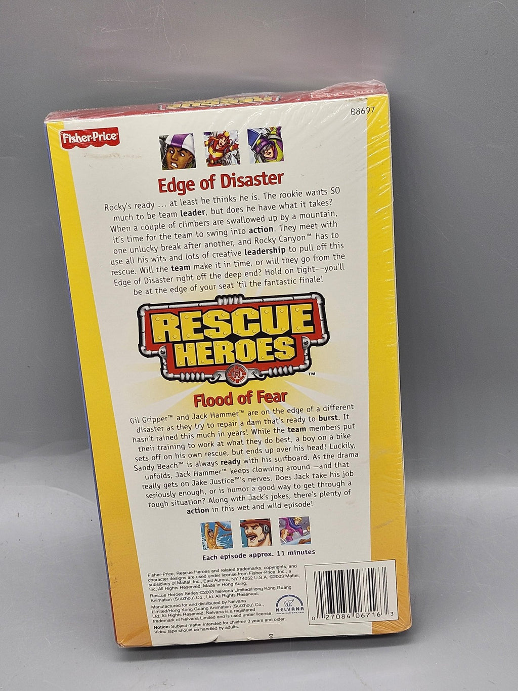 Vintage Rescue Heroes Edge Of Disaster Flood Of Fear ER VHS Tape Fisher Price