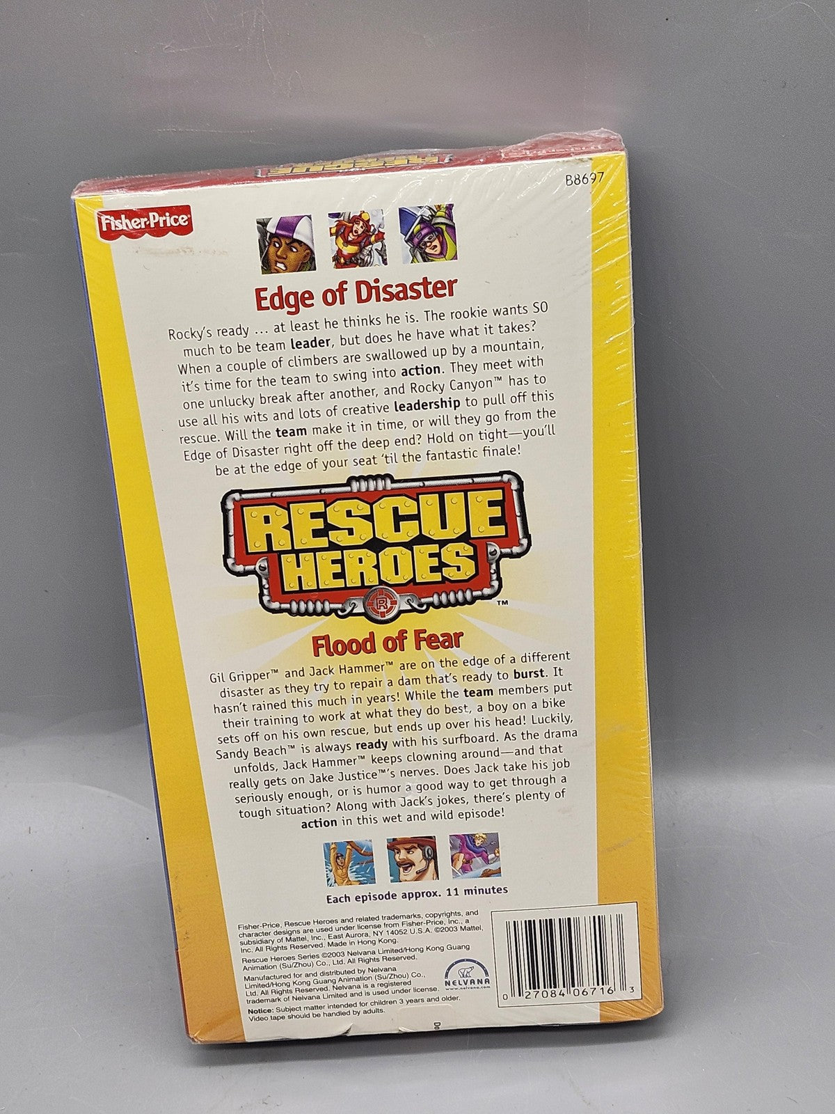 Vintage Rescue Heroes Edge Of Disaster Flood Of Fear ER VHS Tape Fisher Price