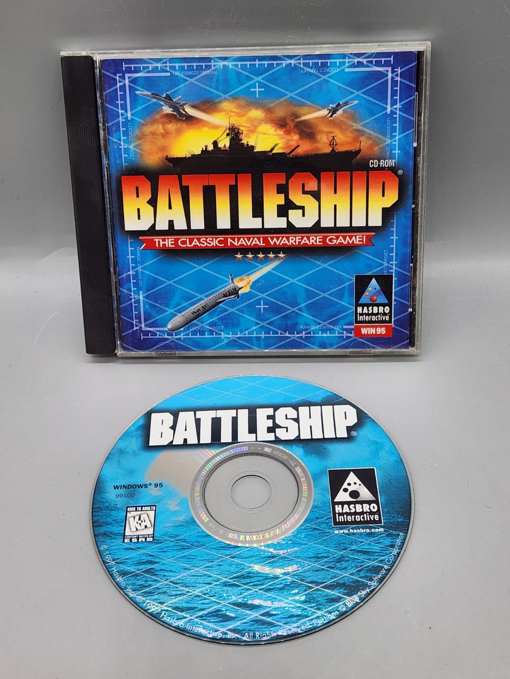 Battleship PC CD-ROM Game 1997 Hasbro Interactive Windows 95 Disc & Case