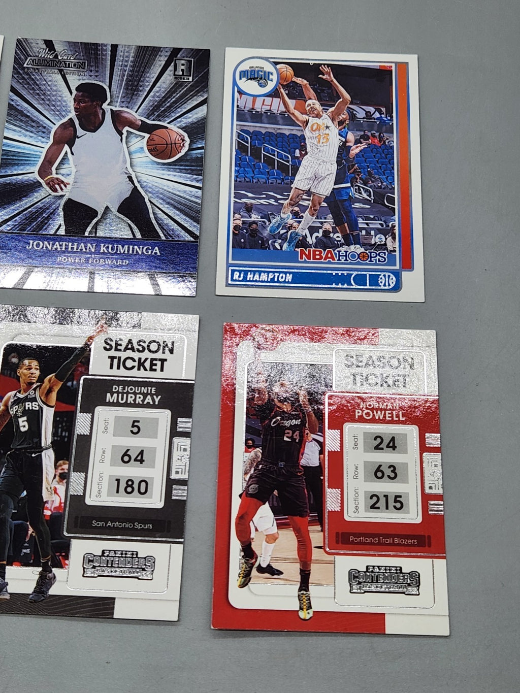 2021-22 NBA Rookie Basketball Card Lot Kuminga Anunoby Hampton Murray Powell 6