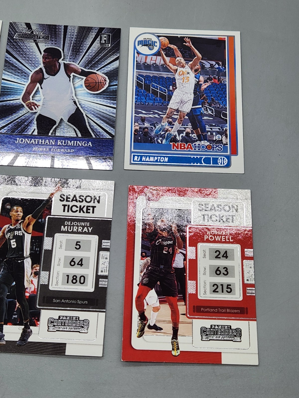 2021-22 NBA Rookie Basketball Card Lot Kuminga Anunoby Hampton Murray Powell 6