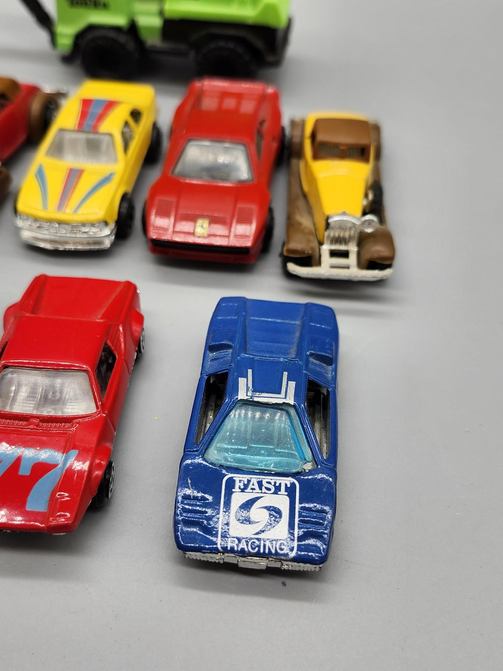 Diecast Car Lot 8pc Mixed Brands Tonka Crane Truck Small Toy Vehicles Multicolor