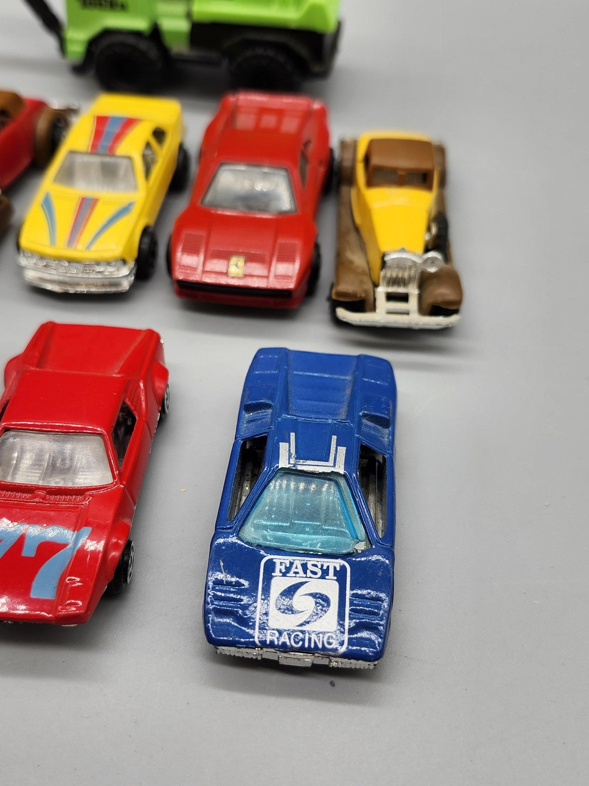 Diecast Car Lot 8pc Mixed Brands Tonka Crane Truck Small Toy Vehicles Multicolor