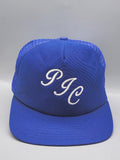 Vintage New Era PJC Hat Cap Snap Back Mens Large Blue Mesh Trucker 80s 90s