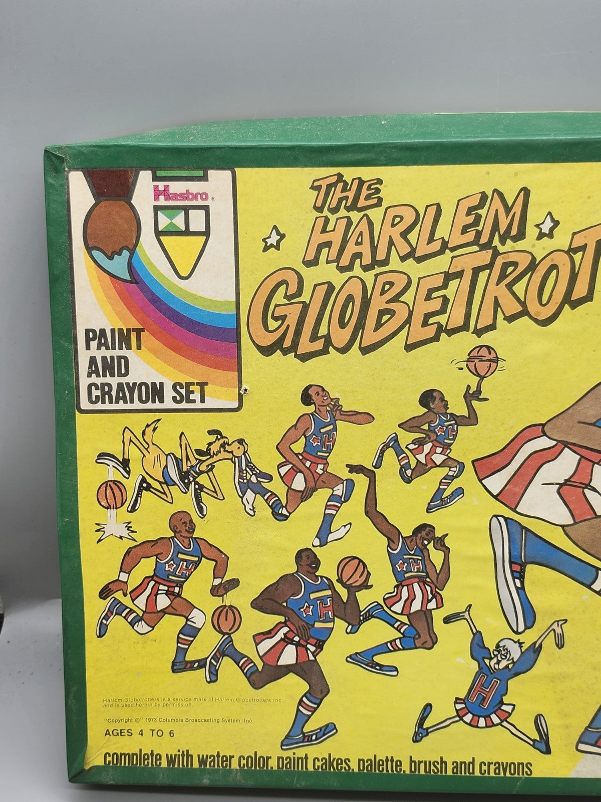 Vintage Hasbro Harlem Globetrotters Paint & Crayon Set Empty Box Only