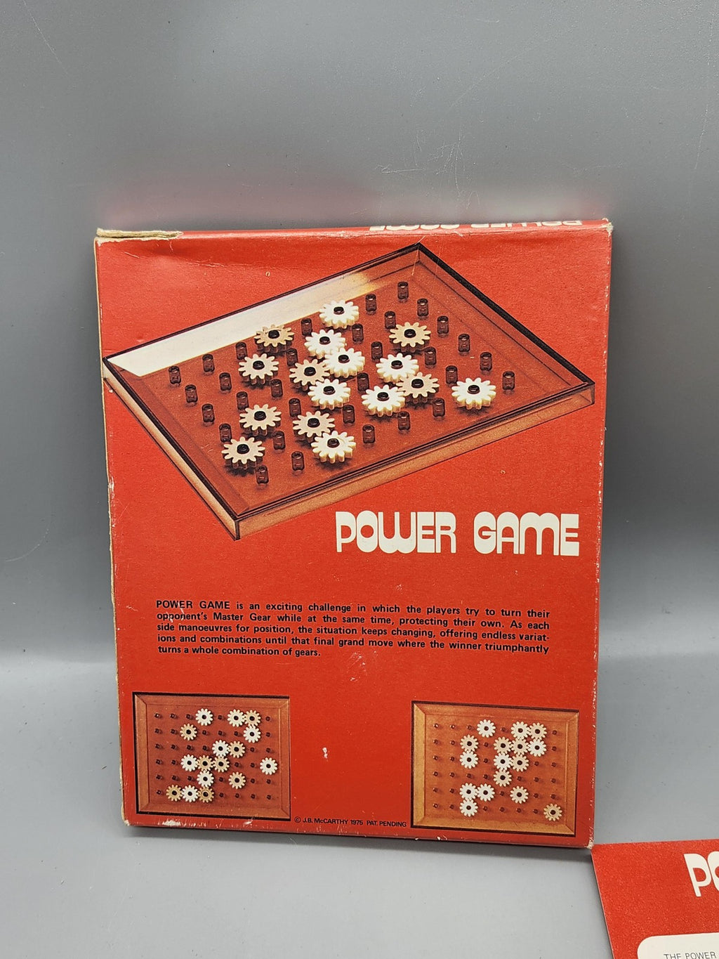 Vintage 1975 Tactica Power Game Strategy Board Game Gears Toy Retro Tabletop