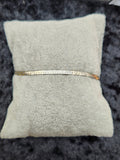 925 Italy Sterling Silver Herringbone Bracelet Vintage Flat Chain Lobster Clasp
