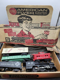 Vintage American Flyer S Gauge Electric Train Set 20705 Steam Freight Cars Track