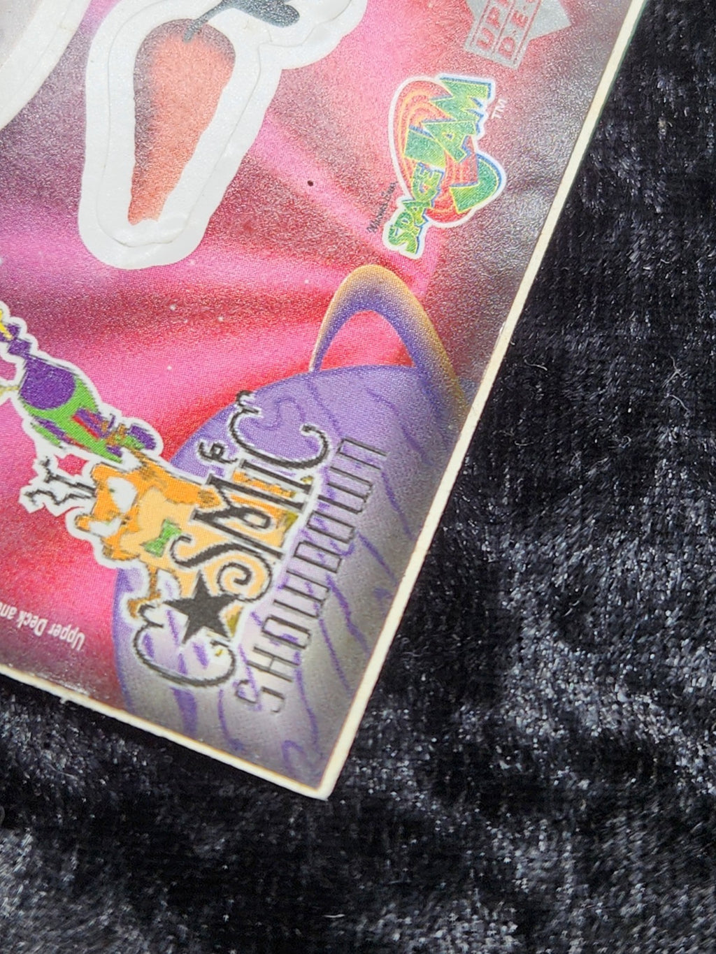 SPACE JAM 1997 UPPER DECK COSMIC SHOWDOWN CS3 BUGS BUNNY DIE-CUT STICKER CARD