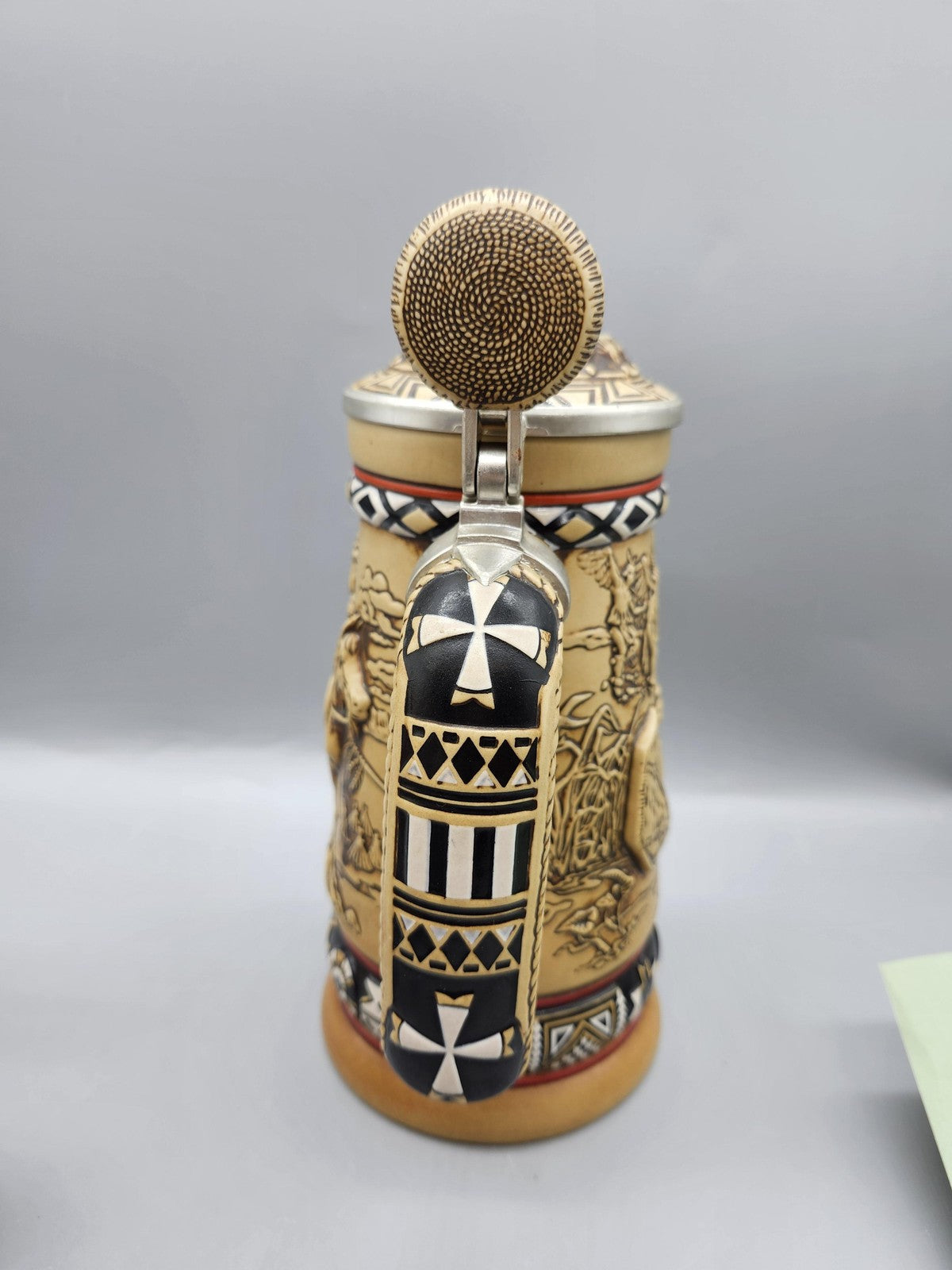 Vintage Avon Indians Of The American Frontier Lidded Stein Ceramarte Brazil
