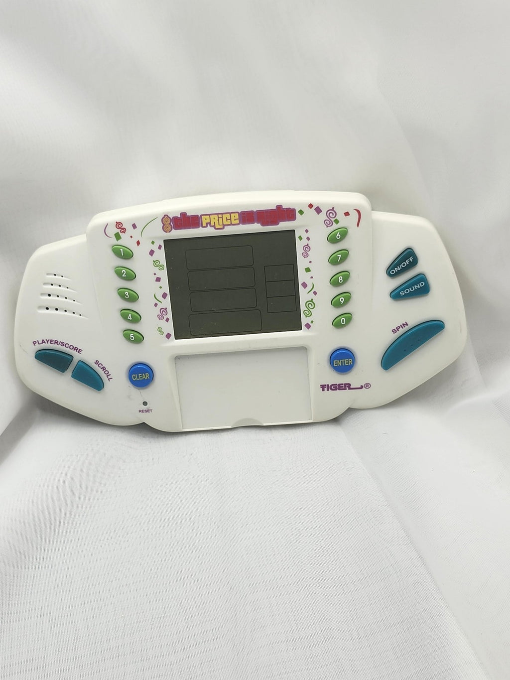 Vintage 1998 Tiger Price Is Right Electronic Handheld Game White Toy Tabletop