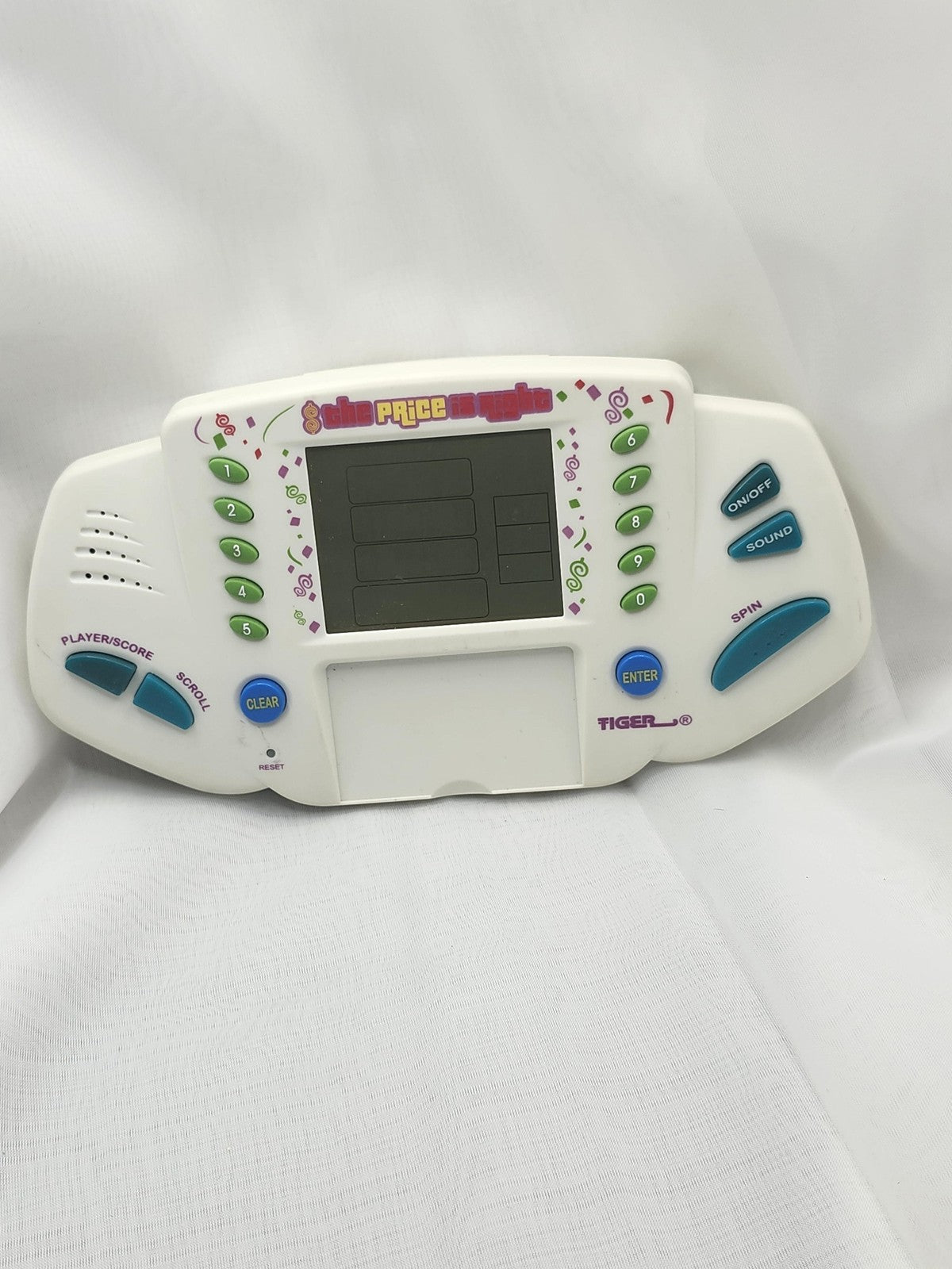 Vintage 1998 Tiger Price Is Right Electronic Handheld Game White Toy Tabletop