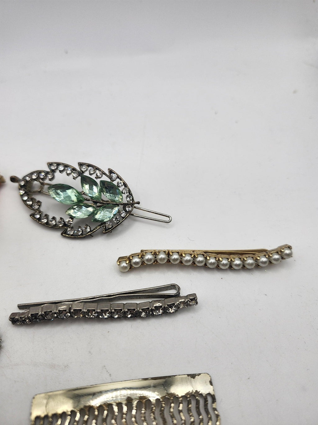 Wedding Hair Clip Lot Multicolor Floral Rhinestone Comb Bobby Pin Barrette Set