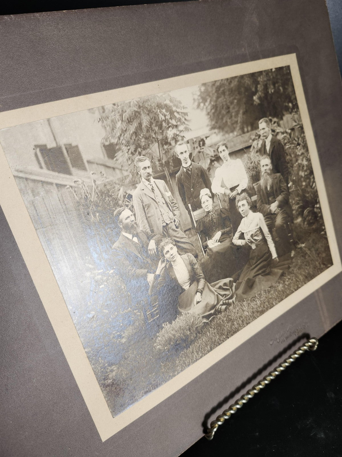 Vintage Milne Toronto Cabinet Card Macnitties Family 8x10 Sepia Photo Canada