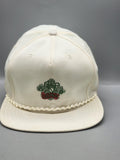 Vintage New Era ROCC Hat Cap Snap Back Mens L White Twill Rope Baseball USA