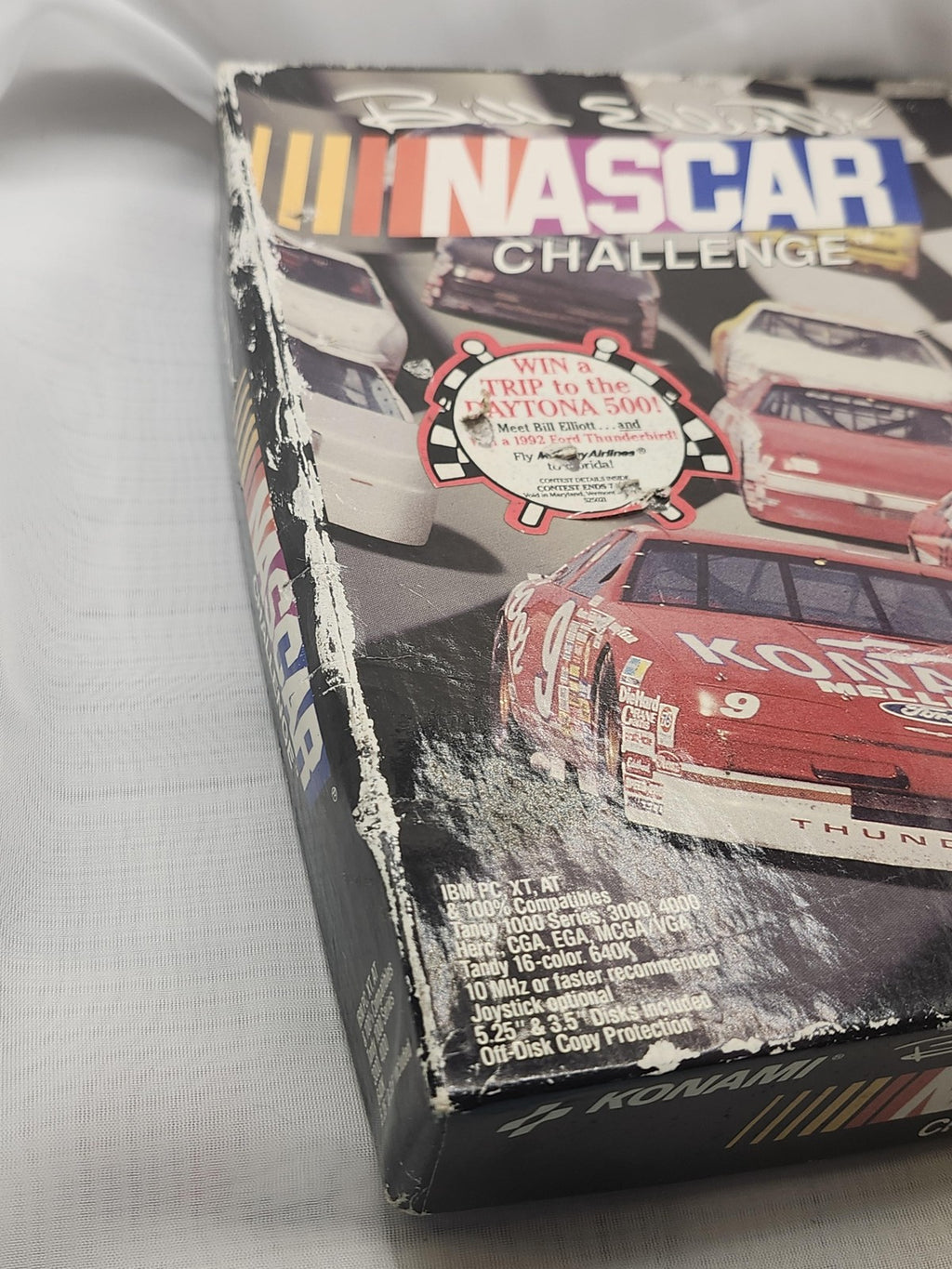 Bill Elliott's NASCAR Challenge PC MS-DOS Game Box CIB Konami 1991 Racing