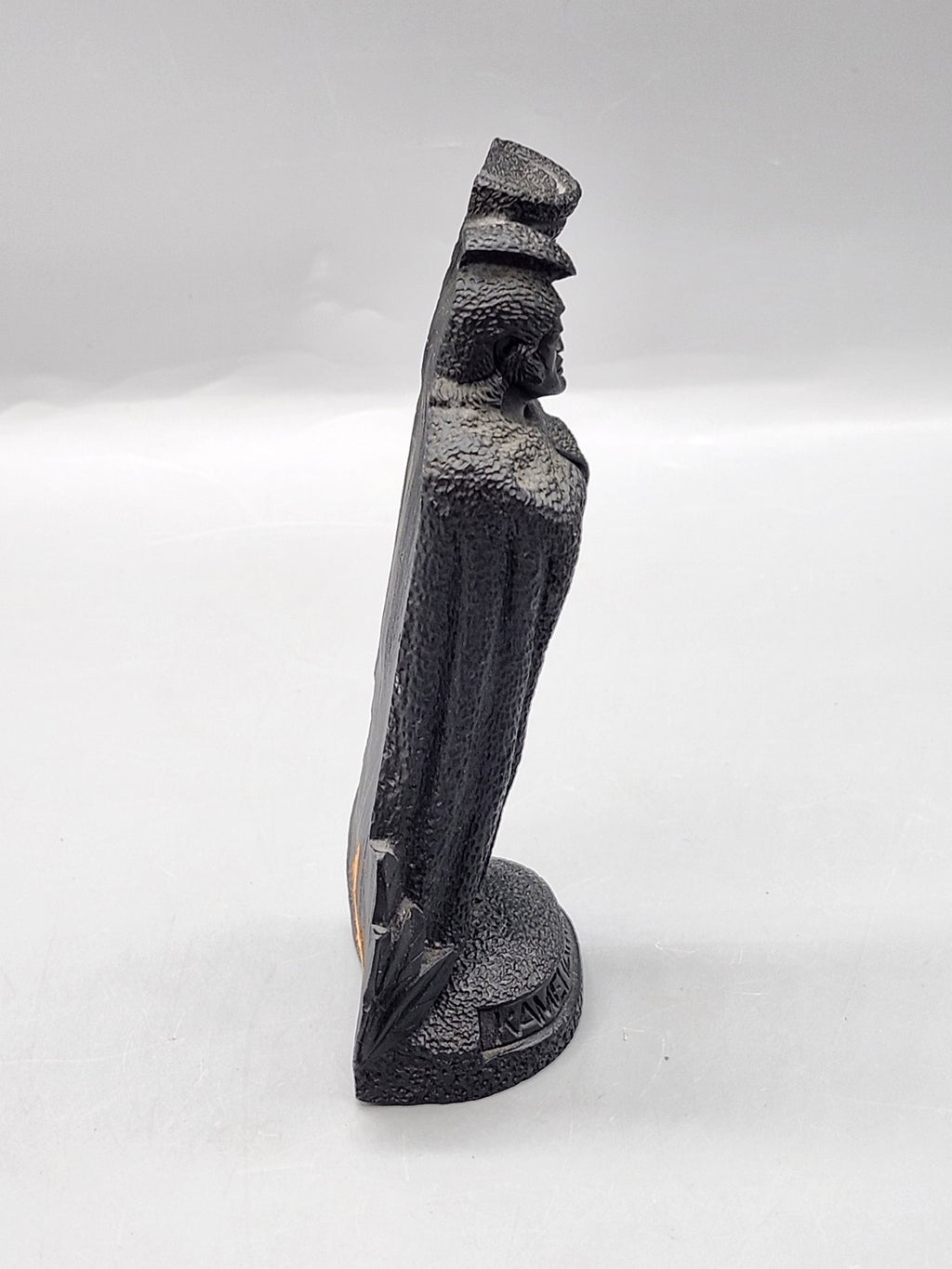Vintage Coco Joe's Hawaii Kamehameha Tiki Statue Figurine Black Lava Look