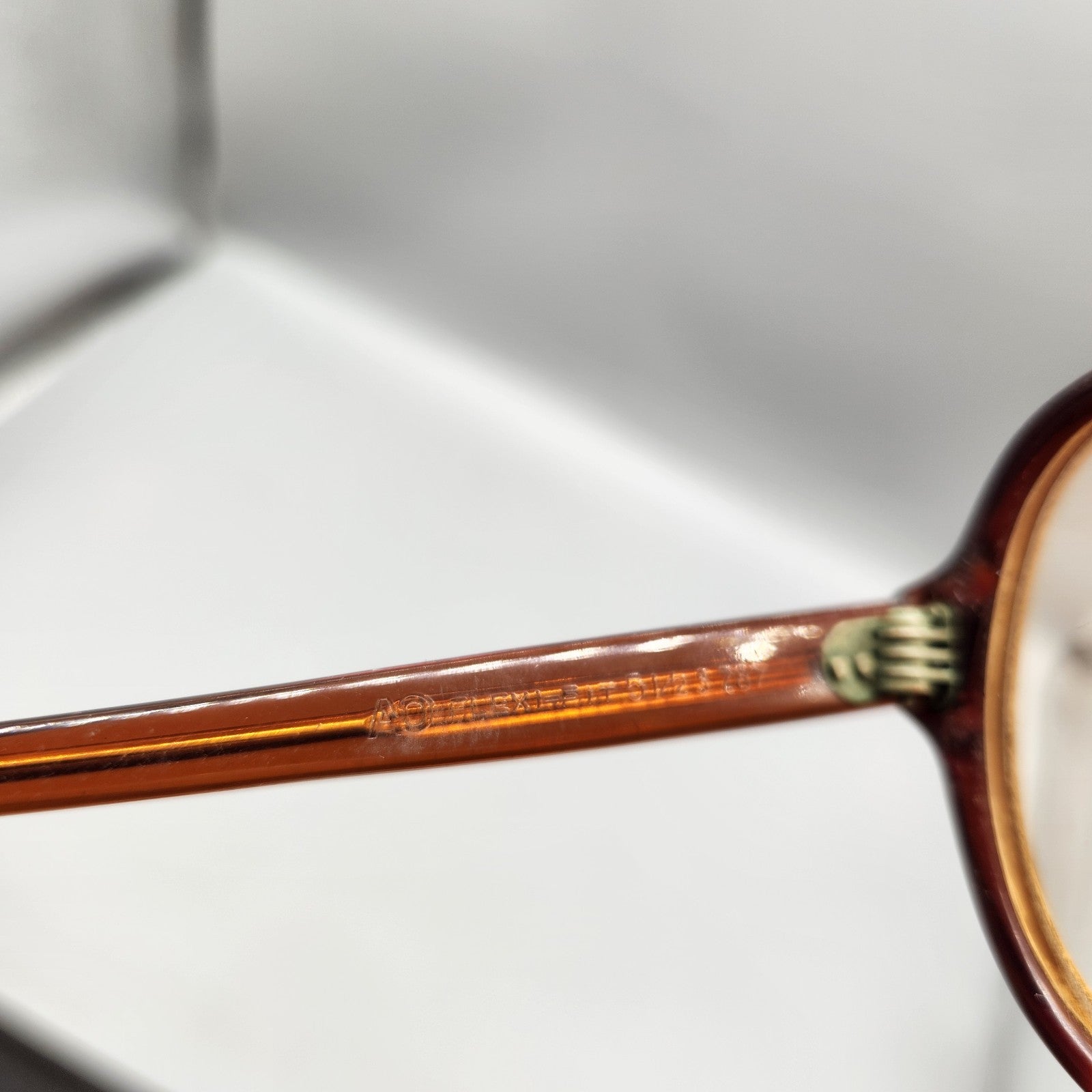Vintage 90s Lens-Masters Eyeglass Frames – USA Made Amber Fade Retro