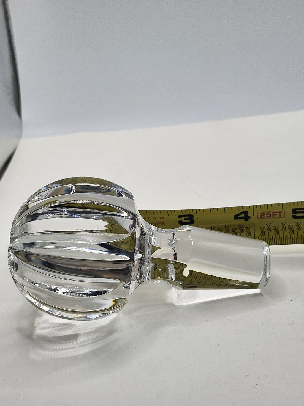 Unmarked Clear Glass Swirl Decanter Stopper Replacement Decorative Barware