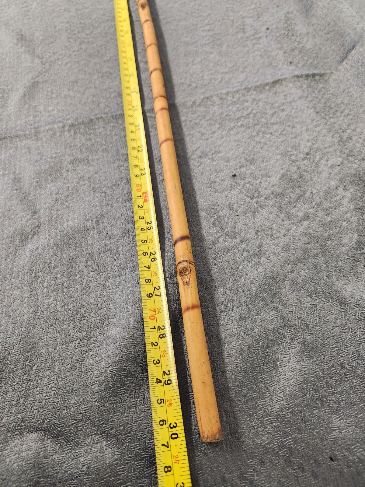 Vintage Bamboo Walking Cane Shepherd Crook Style Rattan Wooden Stick 30”