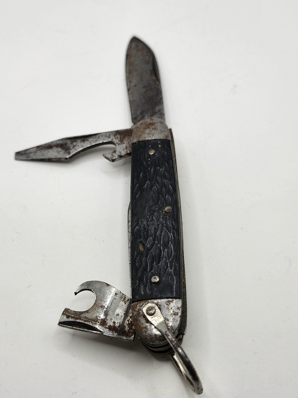 Vintage Imperial Pocketknife 3 Blade Spear Point Black Plastic Slipjoint EDC