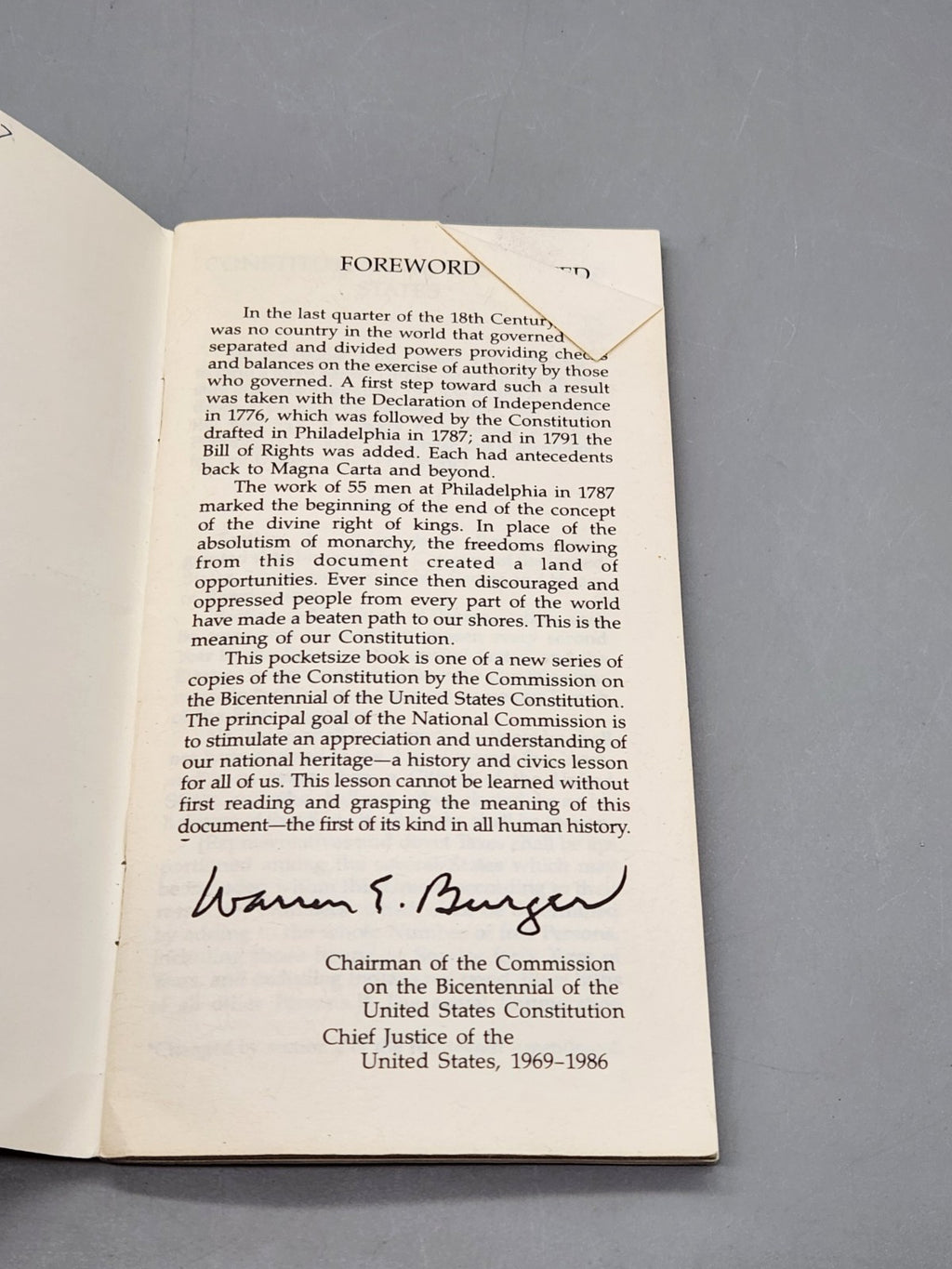Vintage The Constitution of the United States Pocket Edition Booklet We The...