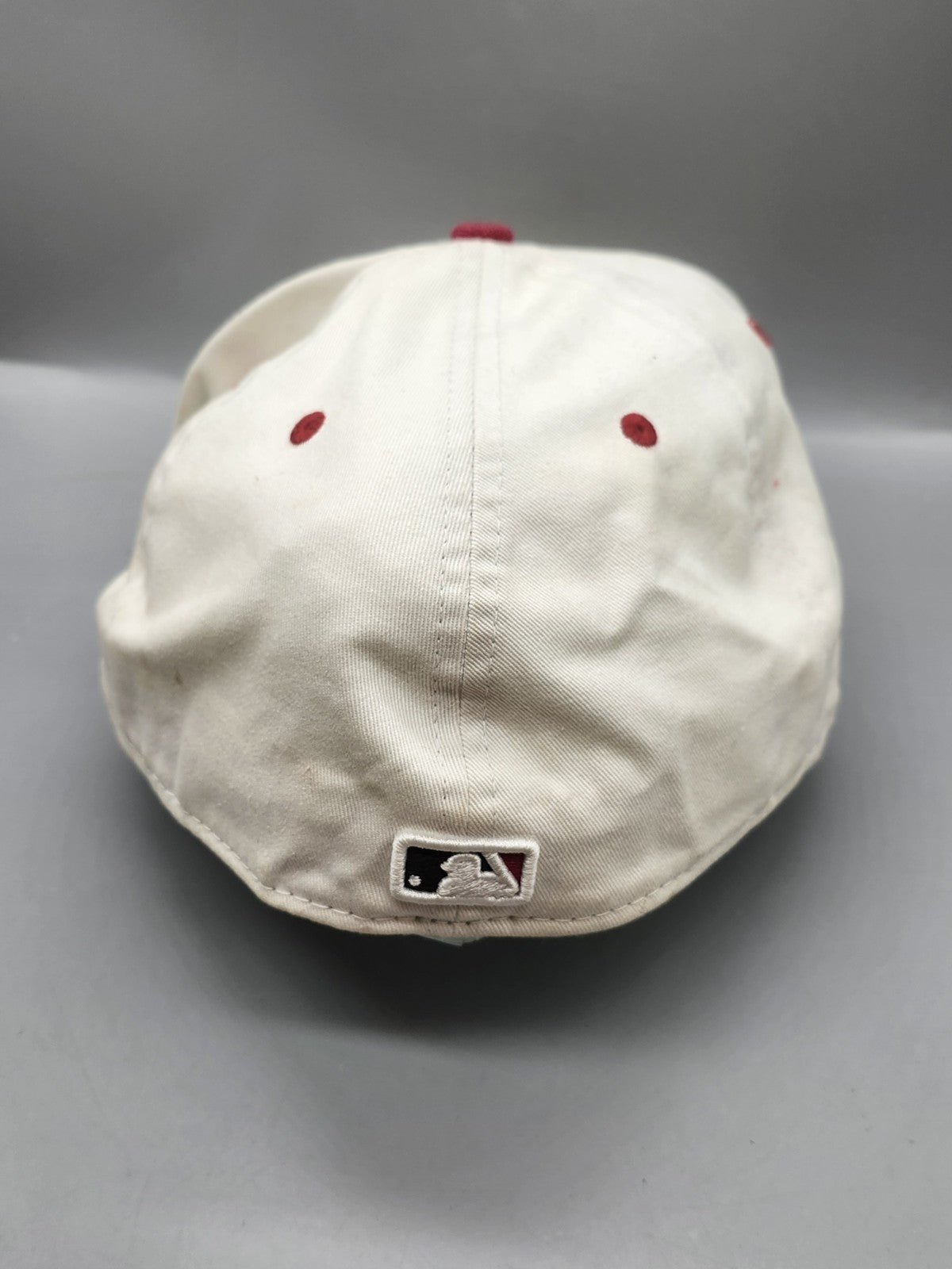 New Era 59FIFTY New York Yankees Fitted Hat White Red Size 7 5/8 MLB