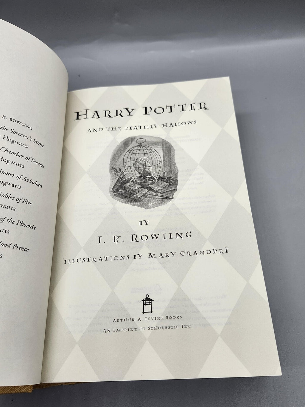 Harry Potter And The Deathly Hallows J.K. Rowling Yellow HC Scholastic 1st 2007